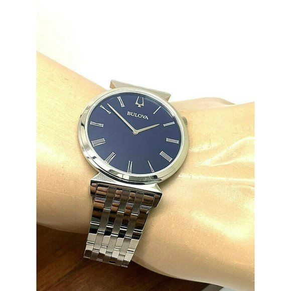 Bulova Men's Watch 96A233 Regatta Quartz Blue Dial Silver Tone Stainless Steel - Picture 5 of 13